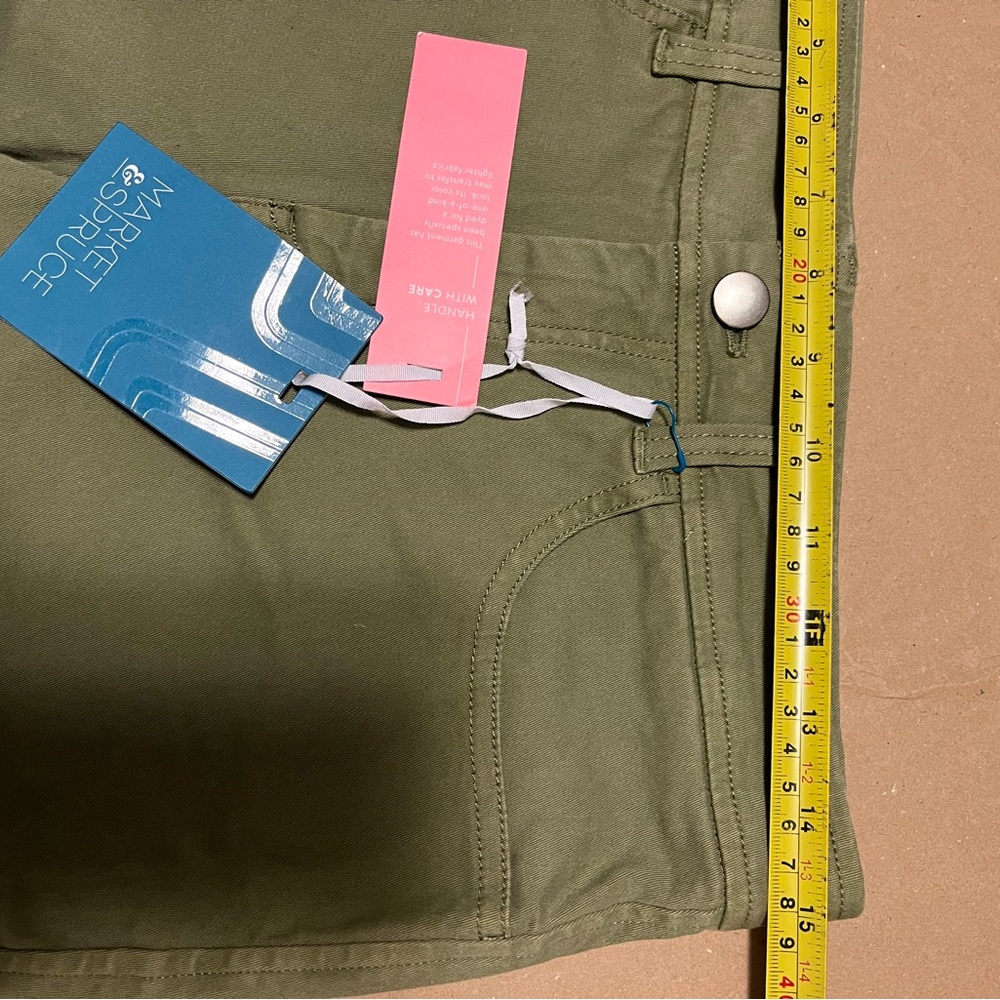 NWT Market & Spruce relaxed skinny stretch pants, green women’s sz 4 & 6 petite - Picture 8 of 16
